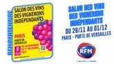 RFM partenaire du salon des vins des vignerons indépendants, du 28/11 au 01/12 à Paris  